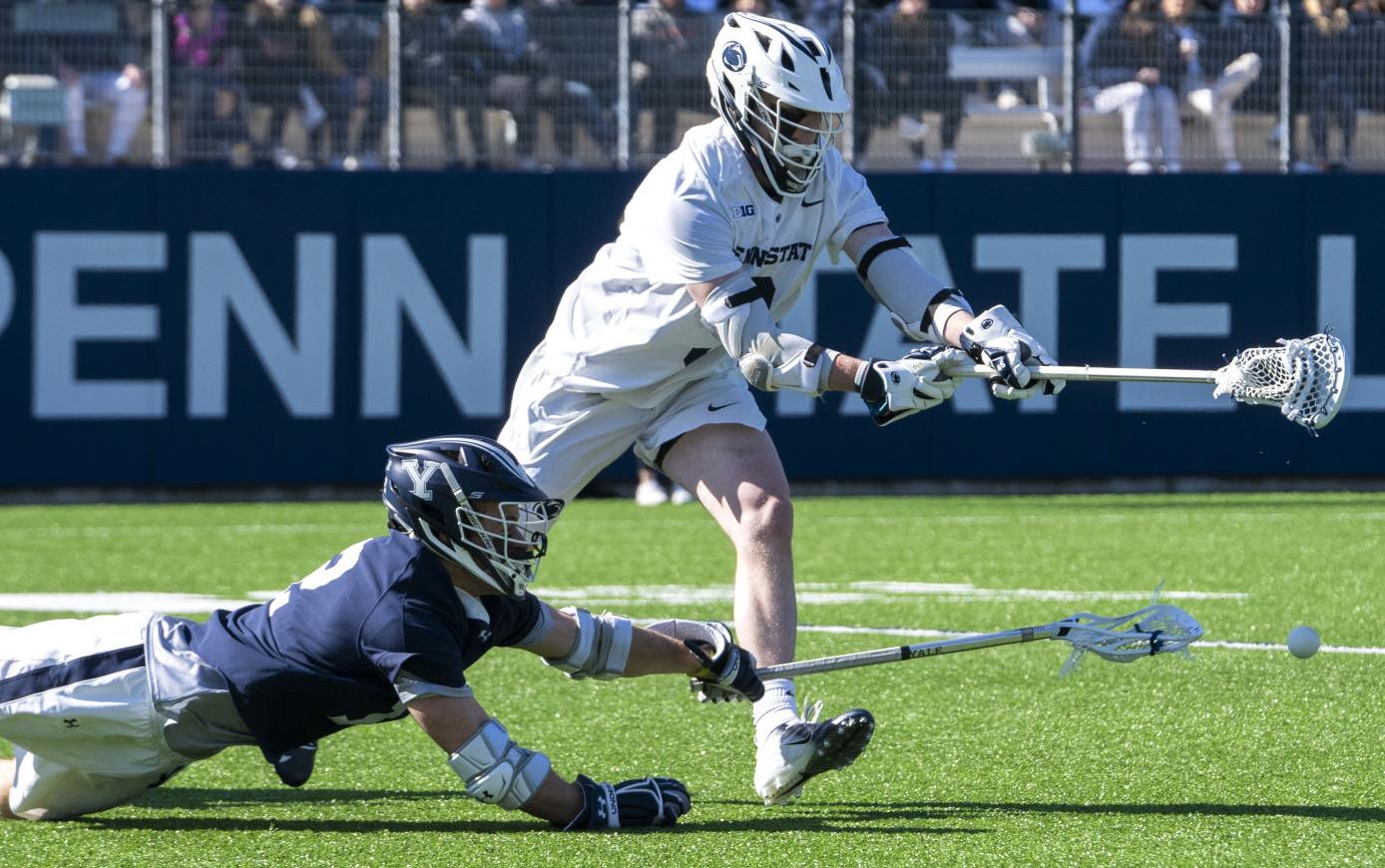 Penn State Men's Lacross Vs Yale, O'Keefe (3) Reaches for ball